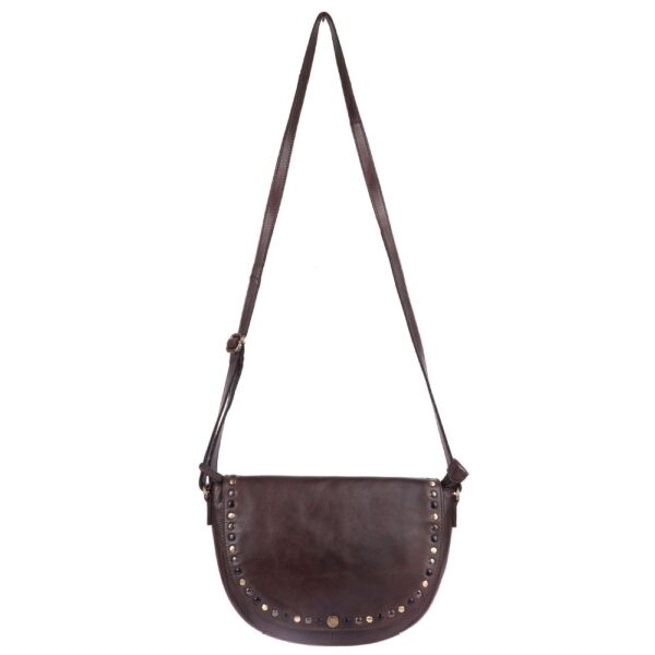 Genuine Italian Leather Boho Studded Crossbody Shoulder Bag - Stylish, Durable, & Perfect for Everyday Use for women