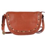 Genuine Italian Leather Boho Studded Crossbody Shoulder Bag - Stylish, Durable, & Perfect for Everyday Use for women
