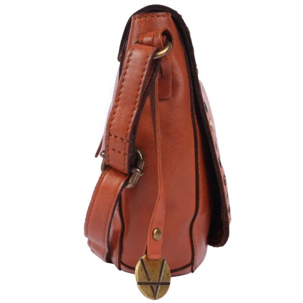 Genuine Italian Leather Boho Studded Crossbody Shoulder Bag - Stylish, Durable, & Perfect for Everyday Use for women