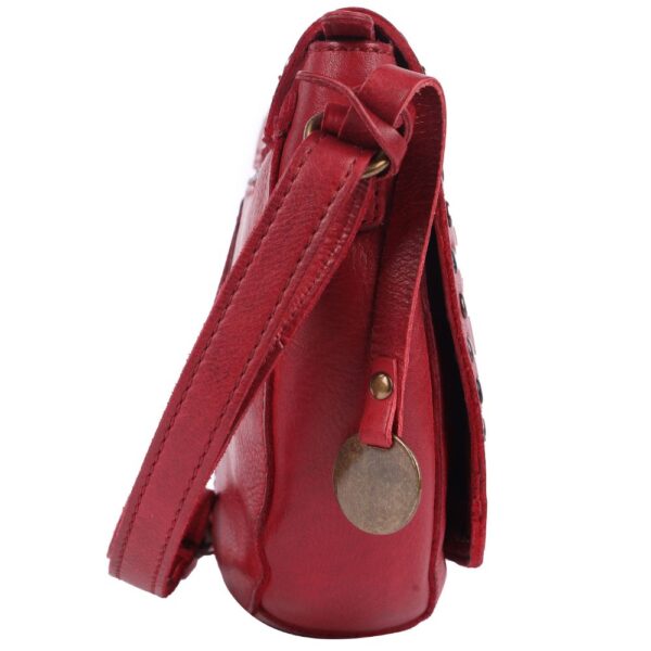 Genuine Italian Leather Boho Studded Crossbody Shoulder Bag - Stylish, Durable, & Perfect for Everyday Use for women