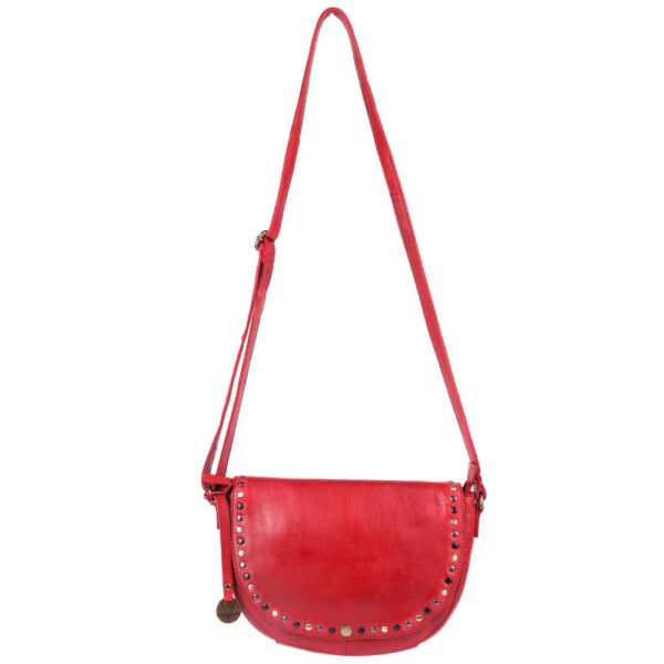 Genuine Italian Leather Boho Studded Crossbody Shoulder Bag - Stylish, Durable, & Perfect for Everyday Use for women
