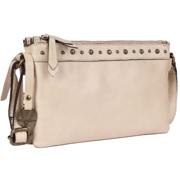 9 inch Women's Genuine Italian Leather Boho Studded Crossbody Sling Bag – Premium Quality, Stylish