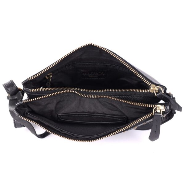 9 inch Women's Genuine Italian Leather Boho Studded Crossbody Sling Bag – Premium Quality, Stylish