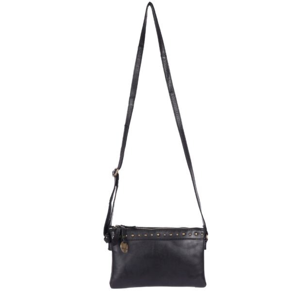 9 inch Women's Genuine Italian Leather Boho Studded Crossbody Sling Bag – Premium Quality, Stylish