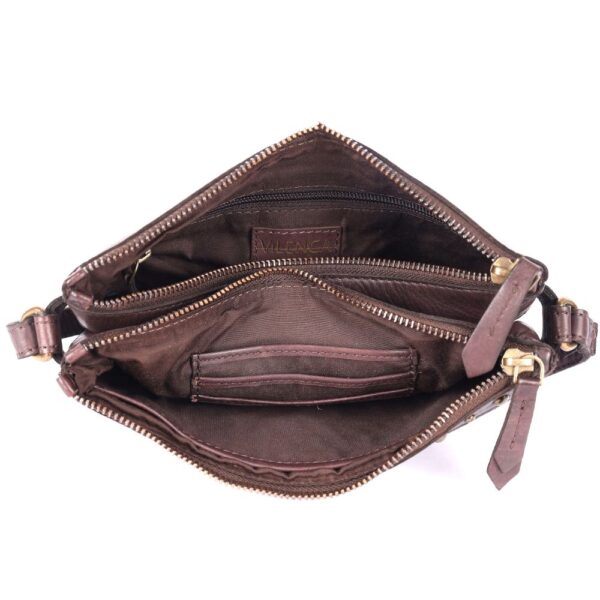 9 inch Women's Genuine Italian Leather Boho Studded Crossbody Sling Bag – Premium Quality, Stylish