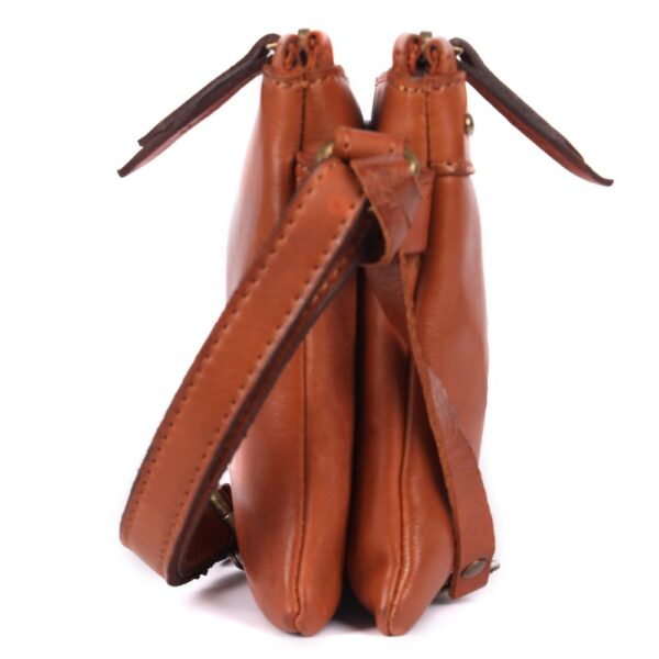 9 inch Women's Genuine Italian Leather Boho Studded Crossbody Sling Bag – Premium Quality, Stylish