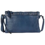 9 inch Women's Genuine Italian Leather Boho Studded Crossbody Sling Bag – Premium Quality, Stylish