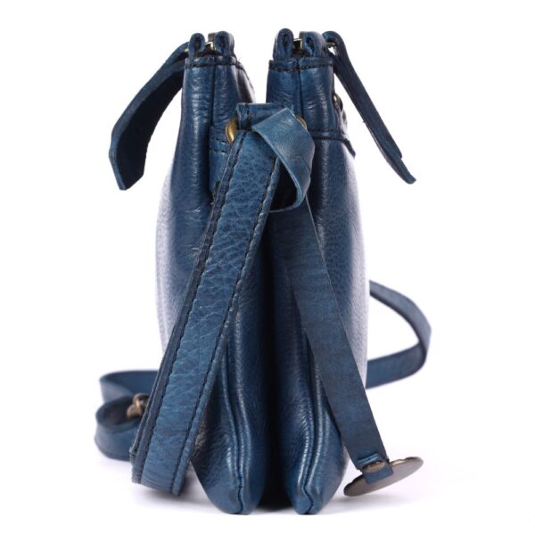 9 inch Women's Genuine Italian Leather Boho Studded Crossbody Sling Bag – Premium Quality, Stylish