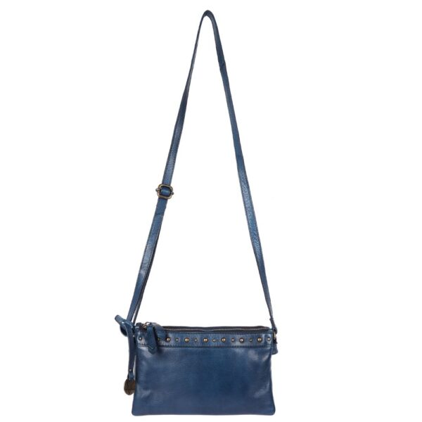 9 inch Women's Genuine Italian Leather Boho Studded Crossbody Sling Bag – Premium Quality, Stylish