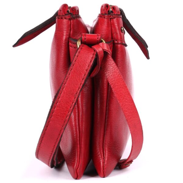 9 inch Women's Genuine Italian Leather Boho Studded Crossbody Sling Bag – Premium Quality, Stylish