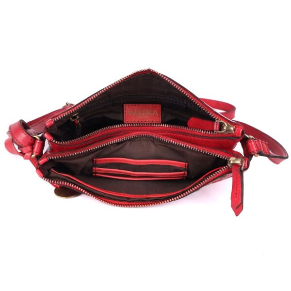 9 inch Women's Genuine Italian Leather Boho Studded Crossbody Sling Bag – Premium Quality, Stylish