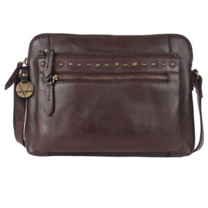 Genuine Italian Leather Boho Studded Shoulder Sling Bag - Stylish, Durable, & Perfect for Everyday Use for women