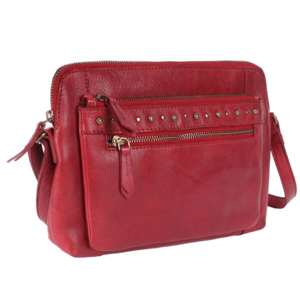 Genuine Italian Leather Boho Studded Shoulder Sling Bag - Stylish, Durable, & Perfect for Everyday Use for women