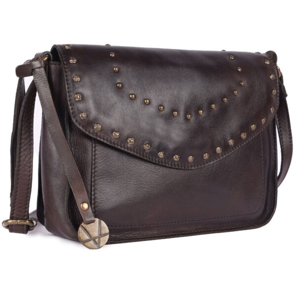 Genuine Italian Leather Boho Studded Crossbody Sling Bag - Stylish, Durable, & Perfect for Everyday Use for Women