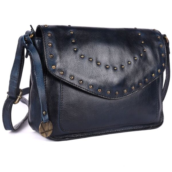Genuine Italian Leather Boho Studded Crossbody Sling Bag - Stylish, Durable, & Perfect for Everyday Use for Women