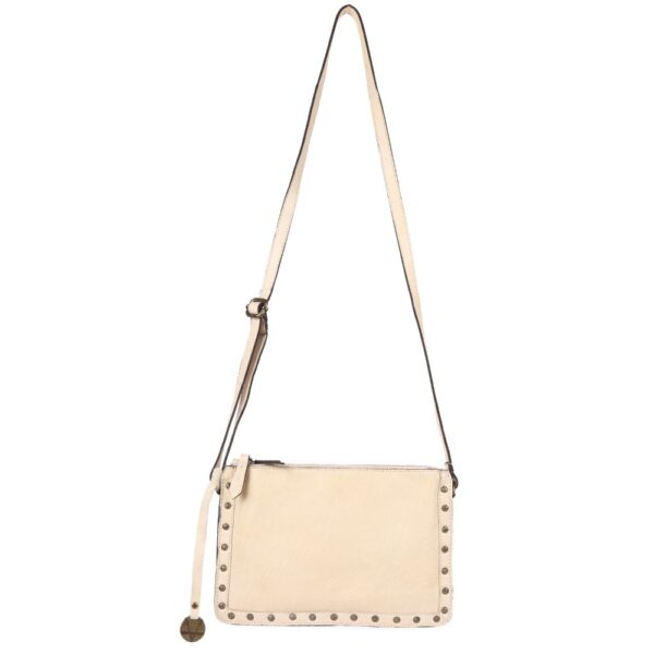 Genuine Italian Leather Boho Studded Crossbody Shoulder Bag - Stylish, Durable, & Perfect for Everyday Use for women