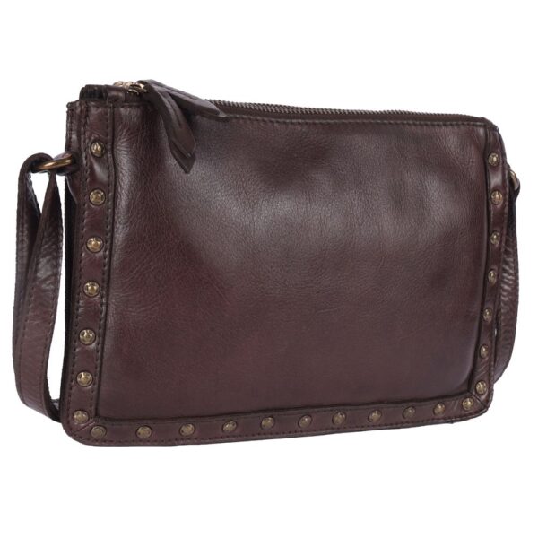 Genuine Italian Leather Boho Studded Crossbody Shoulder Bag - Stylish, Durable, & Perfect for Everyday Use for women