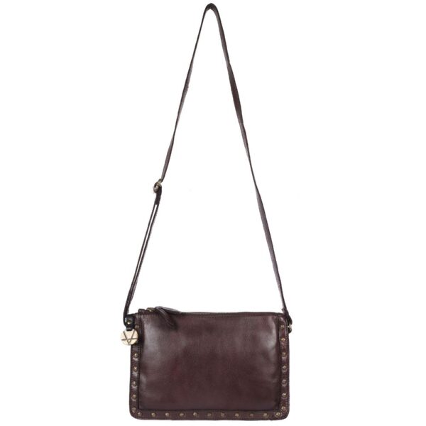 Genuine Italian Leather Boho Studded Crossbody Shoulder Bag - Stylish, Durable, & Perfect for Everyday Use for women