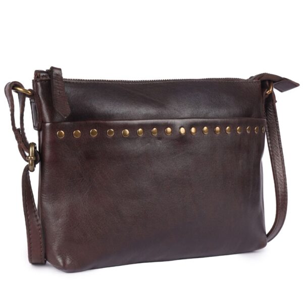 Genuine Italian Leather Boho Studded Crossbody Shoulder Bag - Stylish, Durable, & Perfect for Everyday Use for women