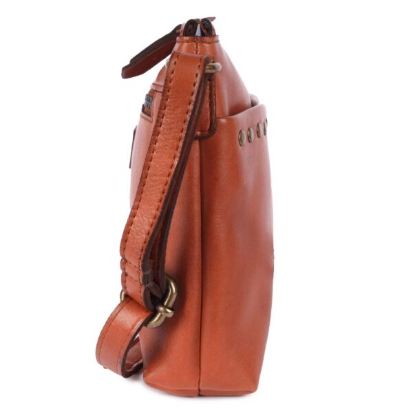 Genuine Italian Leather Boho Studded Crossbody Shoulder Bag - Stylish, Durable, & Perfect for Everyday Use for women