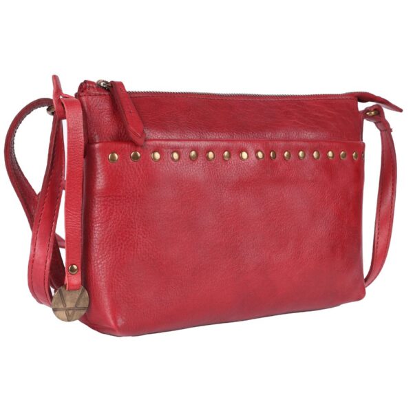 Genuine Italian Leather Boho Studded Crossbody Shoulder Bag - Stylish, Durable, & Perfect for Everyday Use for women