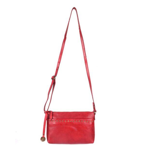 Genuine Italian Leather Boho Studded Crossbody Shoulder Bag - Stylish, Durable, & Perfect for Everyday Use for women