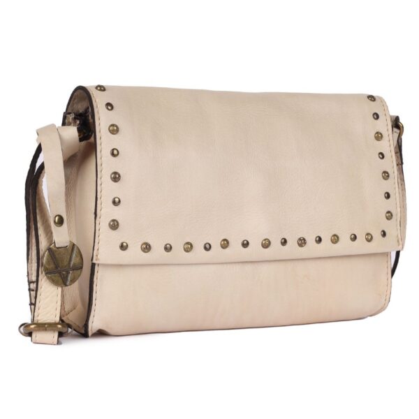 Genuine Italian Leather Boho Studded Crossbody Shoulder Bag - Stylish, Durable, & Perfect for Everyday Use for women