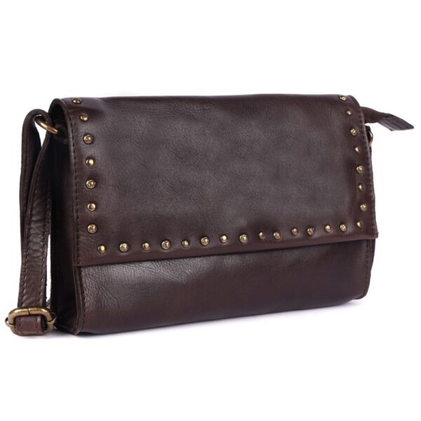 Genuine Italian Leather Boho Studded Crossbody Shoulder Bag - Stylish, Durable, & Perfect for Everyday Use for women