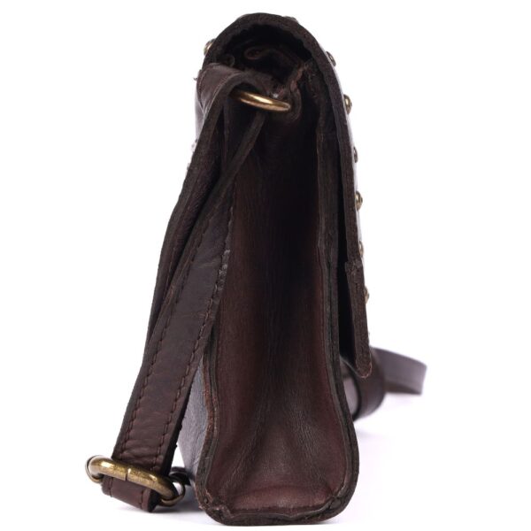Genuine Italian Leather Boho Studded Crossbody Shoulder Bag - Stylish, Durable, & Perfect for Everyday Use for women