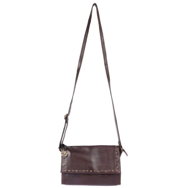 Genuine Italian Leather Boho Studded Crossbody Shoulder Bag - Stylish, Durable, & Perfect for Everyday Use for women