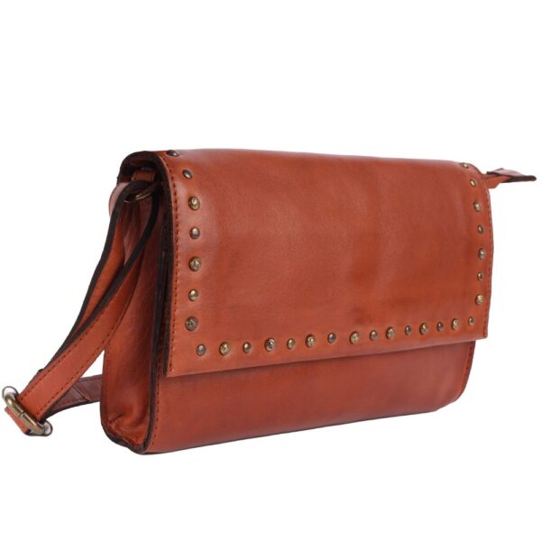 Genuine Italian Leather Boho Studded Crossbody Shoulder Bag - Stylish, Durable, & Perfect for Everyday Use for women
