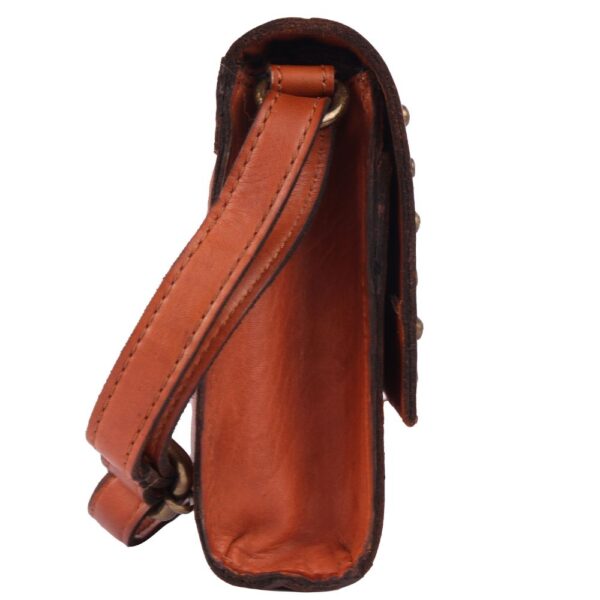 Genuine Italian Leather Boho Studded Crossbody Shoulder Bag - Stylish, Durable, & Perfect for Everyday Use for women