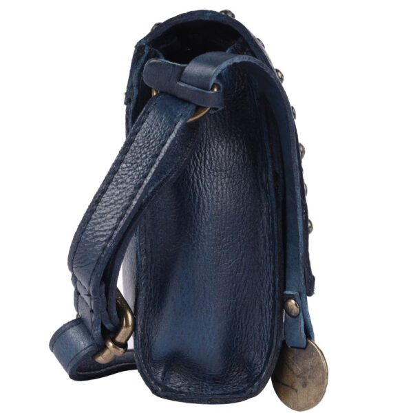 Genuine Italian Leather Boho Studded Crossbody Shoulder Bag - Stylish, Durable, & Perfect for Everyday Use for women