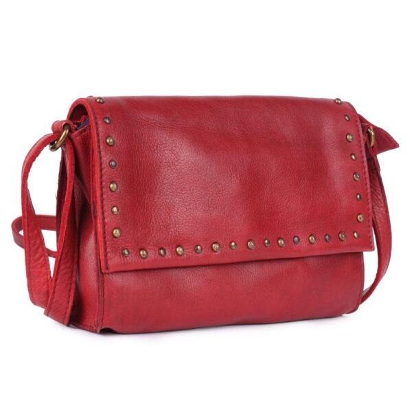 Genuine Italian Leather Boho Studded Crossbody Shoulder Bag - Stylish, Durable, & Perfect for Everyday Use for women