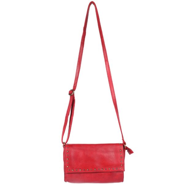 Genuine Italian Leather Boho Studded Crossbody Shoulder Bag - Stylish, Durable, & Perfect for Everyday Use for women