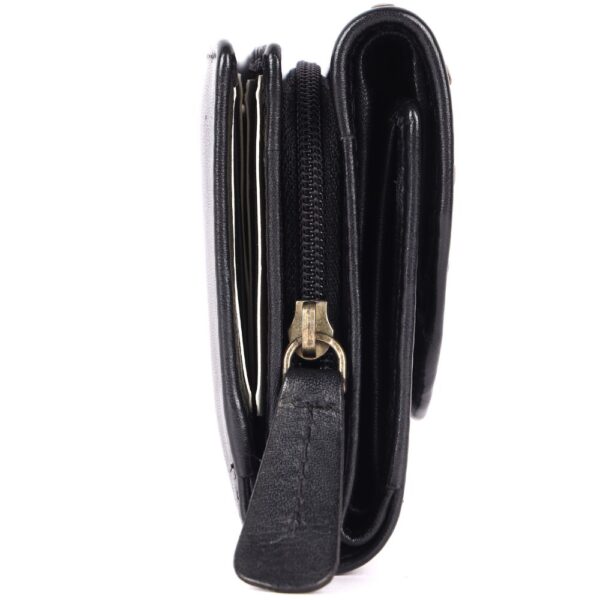 Genuine Italian Leather Boho Studded Trifold Double Flap Closure Wallet – Zipper Coin Purse & Credit Card Holder for Women