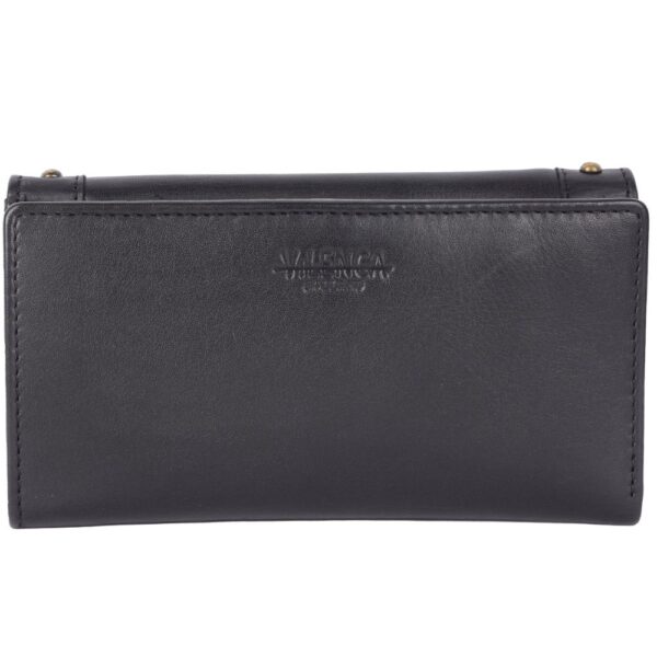 Vintage Italian Leather Boho Studded Trifold Wallet – Zipper Coin Purse & Credit Card Holder for Women
