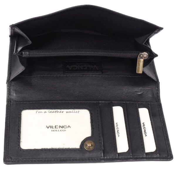 Vintage Italian Leather Boho Studded Trifold Wallet – Zipper Coin Purse & Credit Card Holder for Women