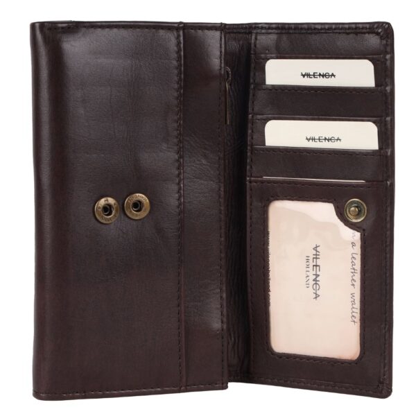 Vintage Italian Leather Boho Studded Trifold Wallet – Zipper Coin Purse & Credit Card Holder for Women