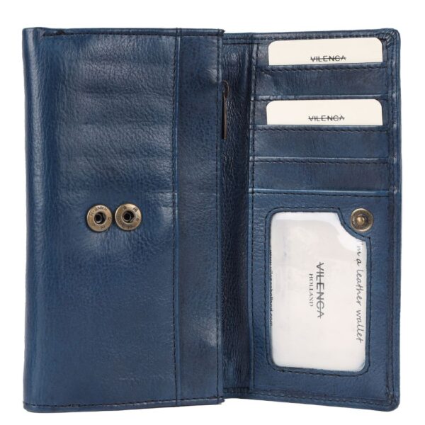 Vintage Italian Leather Boho Studded Trifold Wallet – Zipper Coin Purse & Credit Card Holder for Women