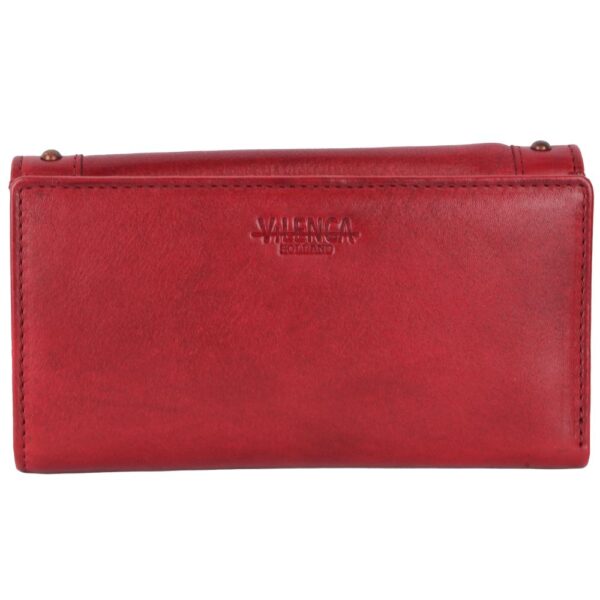 Vintage Italian Leather Boho Studded Trifold Wallet – Zipper Coin Purse & Credit Card Holder for Women