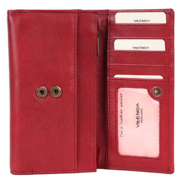 Vintage Italian Leather Boho Studded Trifold Wallet – Zipper Coin Purse & Credit Card Holder for Women