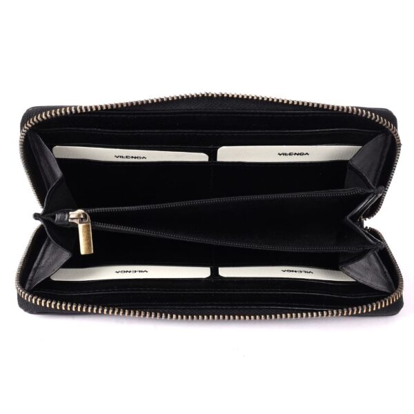 Vintage Genuine Italian Leather Boho Studded Wallet – Zipper Coin Purse & Credit Card Holder for Women