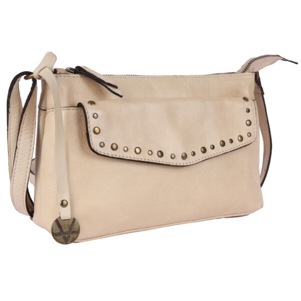 Genuine Italian Leather Boho Studded Crossbody Sling Bag - Stylish, Durable, & Perfect for Everyday Use for women