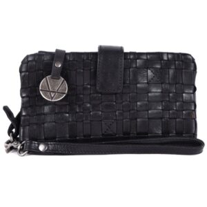 Genuine Leather Wallets for Women, Small Wallet for Women Zipper Coin Purse Credit Card Holder with Strap