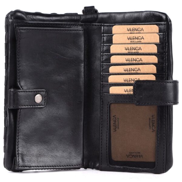 Genuine Leather Wallets for Women, Small Wallet for Women Zipper Coin Purse Credit Card Holder with Strap