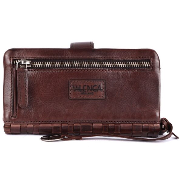 Genuine Leather Wallets for Women, Small Wallet for Women Zipper Coin Purse Credit Card Holder with Strap