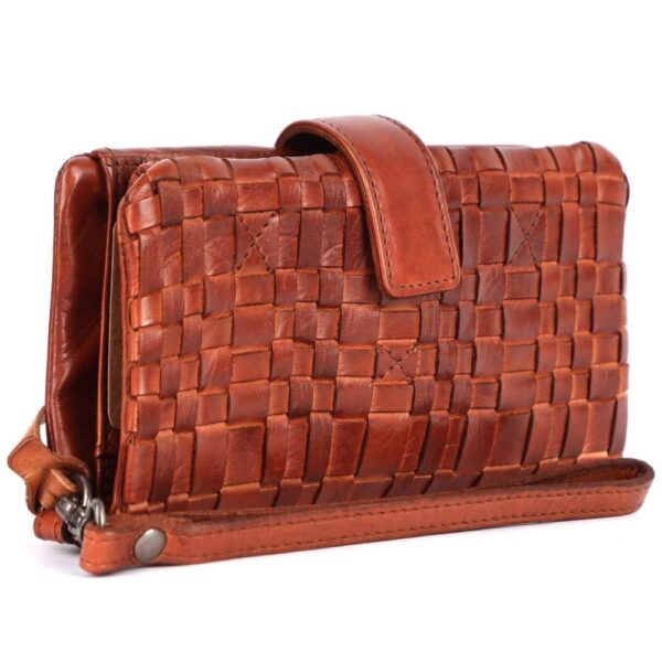 Genuine Leather Wallets for Women, Small Wallet for Women Zipper Coin Purse Credit Card Holder with Strap