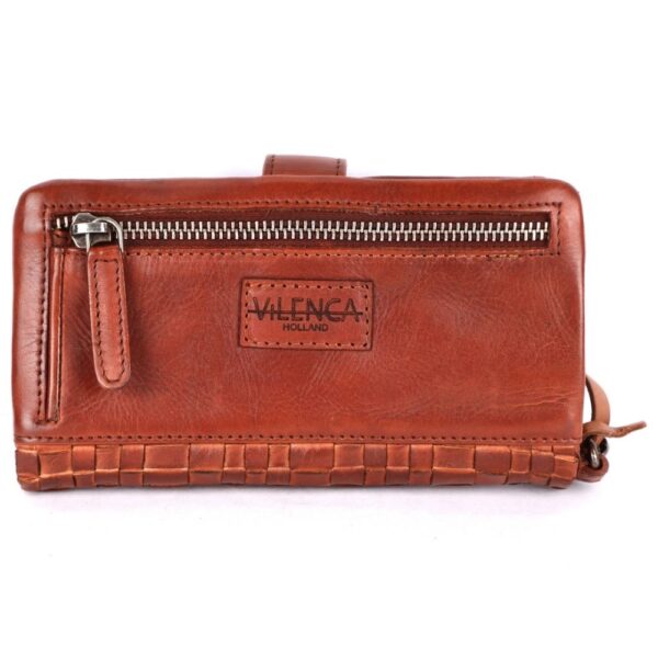 Genuine Leather Wallets for Women, Small Wallet for Women Zipper Coin Purse Credit Card Holder with Strap