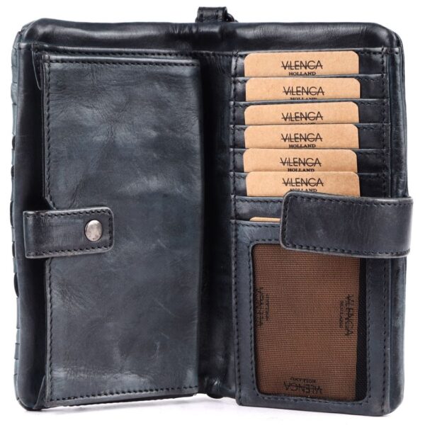Genuine Leather Wallets for Women, Small Wallet for Women Zipper Coin Purse Credit Card Holder with Strap